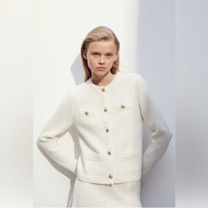 H&M Cream Button-Up Cardigan - Sz M